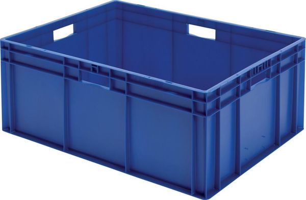 pim115505.jpg Transport-Stapelkasten B800xT600xH320 mm blau, geschlossen mit Griffloch