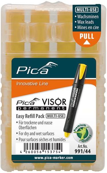 pre123558.jpg Minen-Set für Permanentmarker VISOR Industrial gelb Pica