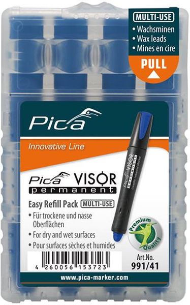 pre123557.jpg Minen-Set für Permanentmarker VISOR Industrial blau Pica