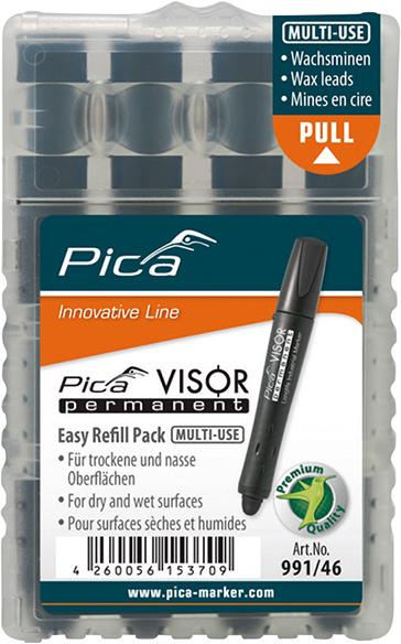 pre124697.jpg Minen-Set für Permanentmarker VISOR Industrial schwarz Pica