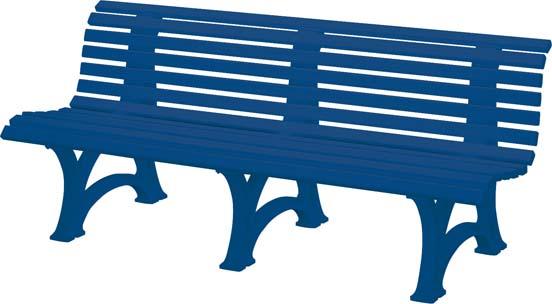 ube106998.jpg Gartenbank BORKUM 4-Sitzer Länge 2000 mm blau