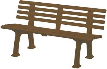 ube106992.jpg Gartenbank SYLT 3-Sitzer Länge 1500 mm braun