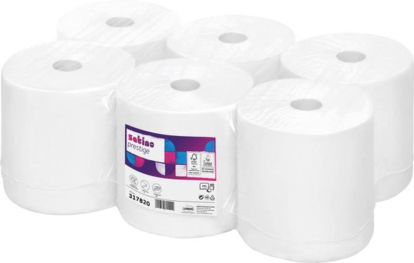 lag171962.jpg Handtuchrolle Prestige 2-lagig, 150m, 6 Rollen SATINO