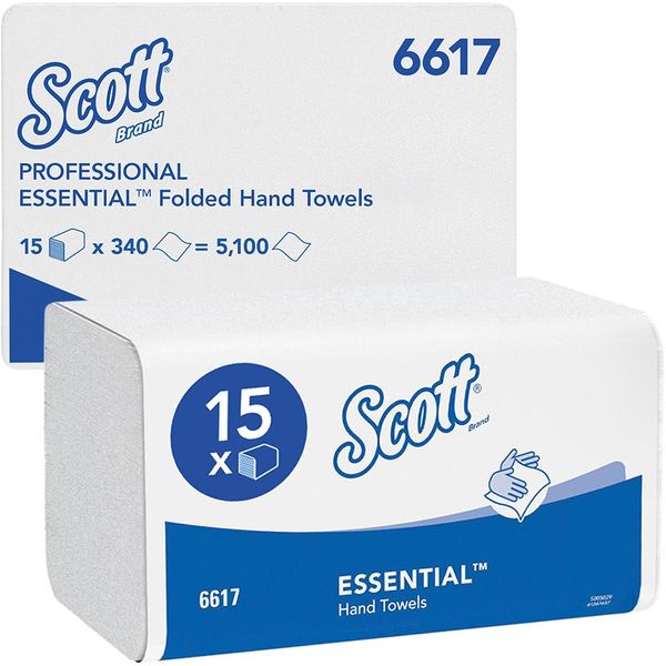 lag195804.jpg Scott ESSENTIAL Handtücher Interfold /Weiß /Klein F4340 Tücher
