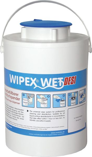 lag195055.jpg WIPEX-WET Feuchttuch- spender, blau Kunststoff