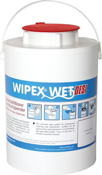 lag195056.jpg WIPEX-WET Feuchttuch- spender, rot Kunststoff