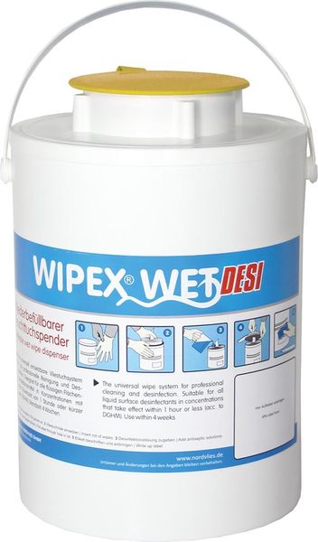lag195058.jpg WIPEX-WET Feuchttuch- spender, gelb Kunststoff