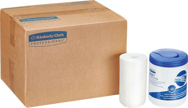 lag1100759.jpg WypAll® Wettask Reinigungstücher für Lösungsmittel, weiß 55 Tücher in Spenderbox