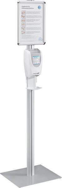 pra105862.jpg Spendersäule, Metall mit DIN A3 Info.-rahmen für Neptune touchless o. Euromat Spender