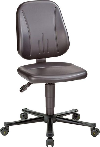 lag1104715.jpg Bimos Arbeitsstuhl ESD Unitec 2, schwarz Sitzhöhe 440-620 mm Kunstleder, mit Rollen