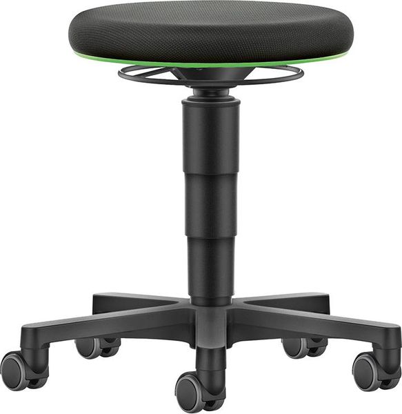 lag1104724.jpg Drehhocker Stoffsitz Sitzhöhe 450 - 650 mm mit Rollen