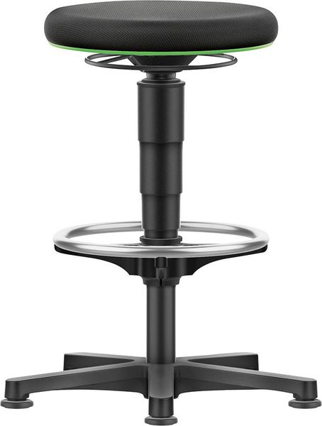 lag1104729.jpg Drehhocker Stoffsitz Sitzhöhe 530 - 750 mm mit Gleiter und Fußring