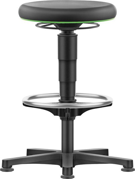 lag1104730.jpg Drehhocker Integralschaum Sitzhöhe 530 - 750 mm mit Gleiter und Fußring