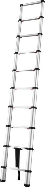 epl129401.jpg Teleskopleiter FORTIS 10 Sprossen Leiterlänge 0,75m eingef.Arbeitshöhe 2,93 m