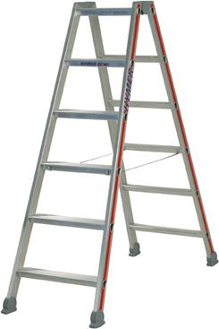 bet105315.jpg Stufenstehleiter beids 2x3 Stufen AH 1,69m