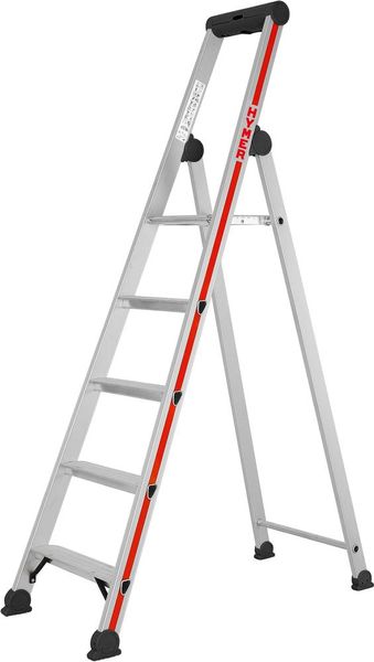 bet106891.jpg Stufenstehleiter Plattf. eins. 5 Stufen AH 2,61m