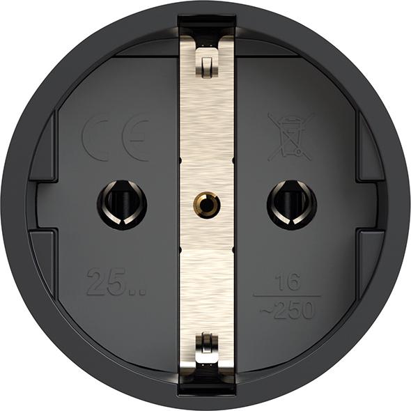 Schutzkontaktkupplung IP20 Vollgummi 16A / 250V AC / 3p (2P+E)