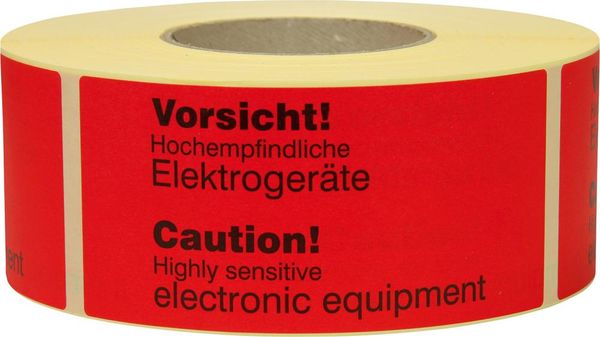 Hinweis Etiketten Senitive electronic