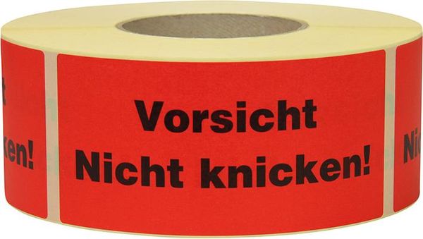 lag1104849.jpg Hinweis Etiketten Vorsicht Nicht knicken 1.000 Stk/Rolle