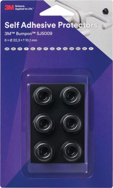 Bumpon, 56 Stk. Elastikpuffer Schwarz, 12,7 x 3,5mm