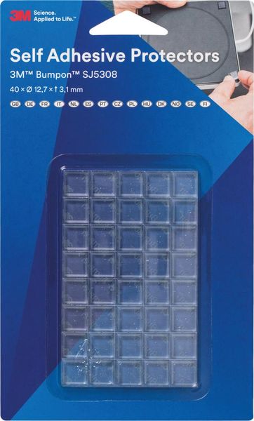 lag190096.jpg Bumpon, 40 Stk. Elastikpuffer Transp. 12,7 x 3,1mm