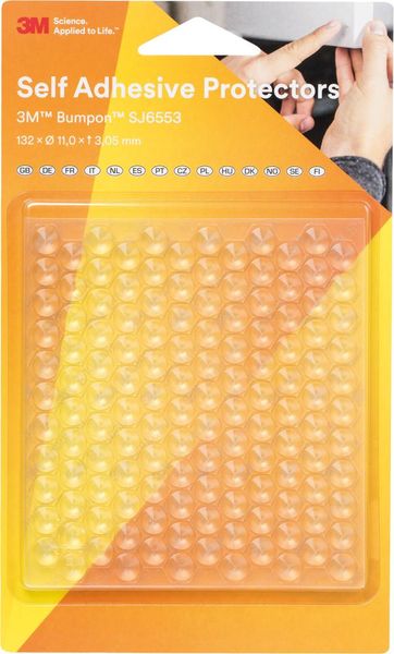 lag190101.jpg Bumpon, 132 Stk. Elastikpuffer Transp 11,0 x 3,05mm