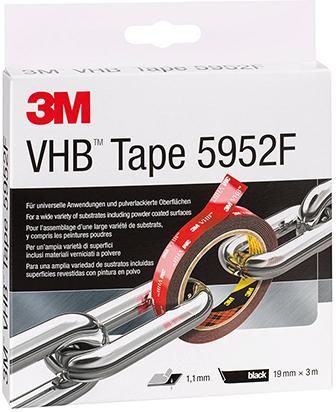 pim113868.jpg VHB" doppelseitiges Klebeband 5952F schwarz 19 mm x 33 m 3M"