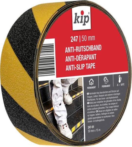 247 Anti-Rutschband gelb/schwarz 50 mm x 15m