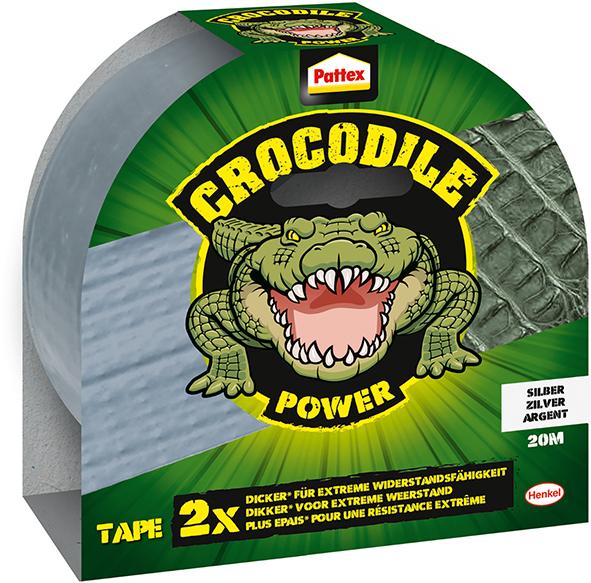 Pattex Crocodile Klebeband silber 20m