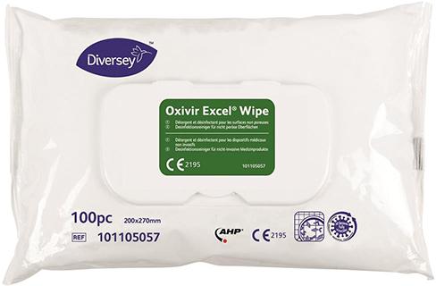 lag196083.jpg Oxivir Excel Wipe vorgetränkte Einmal-Desinfektionstücher ohne Alkohol 12x100 Tücher