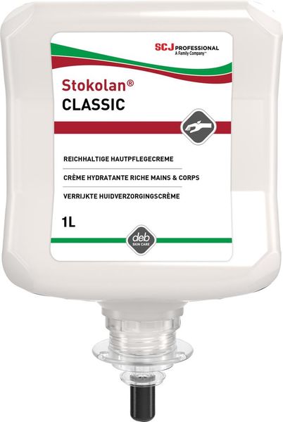 fas139917.jpg Stokolan® Classic Hautpflegecreme 1 l Kartusche trockene-strapaz. Haut