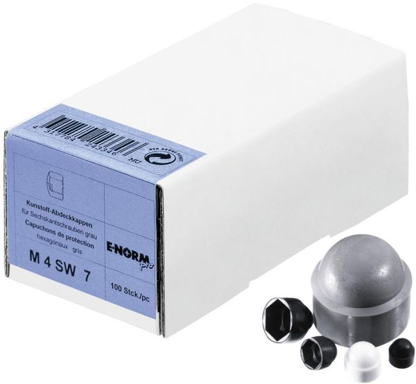 lag114351.jpg Abdeckkappe für M12 SW19 grau E-NORMpro Polyethylen