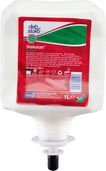lag180762.jpg Stokolan® Intense PURE Hautpflegecreme intensiv 1 l Kartusche sehr trockene strap. Haut