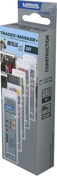 Markal Trades-Marker dry Nachfüller Minen Set Grafit