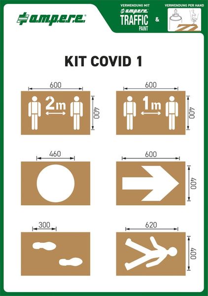 Schablonenset Schablonen KIT Covid