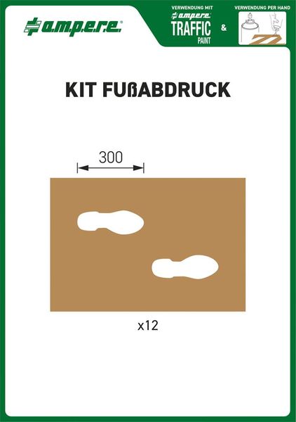 Schablonenset Schablonen KIT Fußabdruck