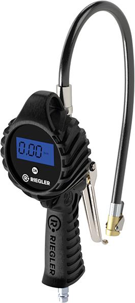 Hand-Reifenfüllmesser digital, Momentstecker, ungeeicht, 0-12bar RIEGLER