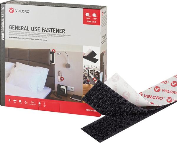 lag180786.jpg VELCRO® Klettband General Use Fastener 20mm x 25m, schwarz