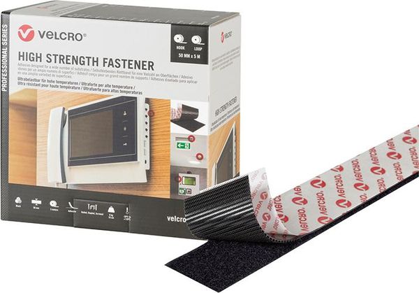 VELCRO® Klettband High Strength Fastener 50mm x 5m, schwarz