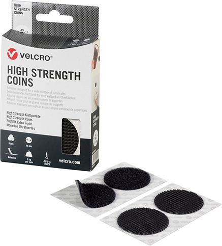 lag180795.jpg VELCRO® Klettband High Strength Fastener Punkt Durchmesser 45mm, schwarz, 6 Stück