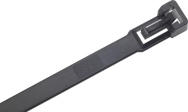 Kabelbinder Nylon schwarz280x7,5mm a100Stück lösbar SapiSelco