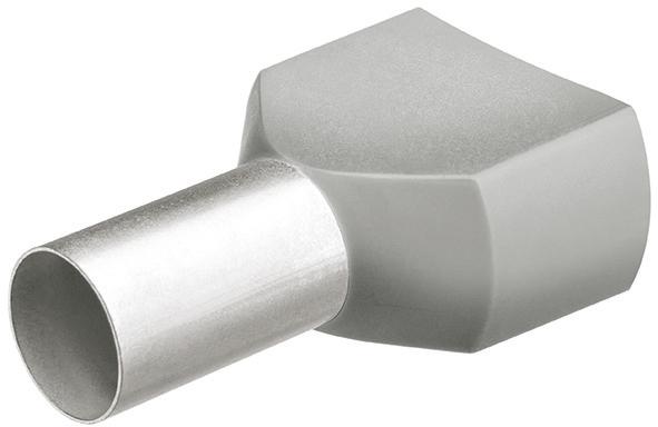 pre124308.jpg Aderendhülse Twin mit Kragen 12mm 2x4,00mm2 a 100St. KNIPEX