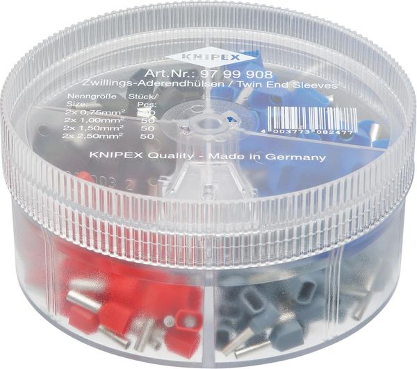 pre123729.jpg Aderendhülsen-Sortiment Twin 0,75-2,5qmm KNIPEX