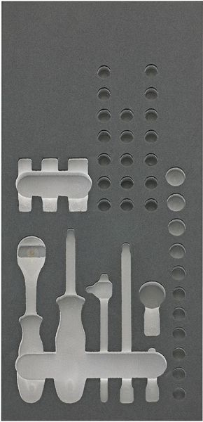 Werkzeugmodul 1/3 leer Steckschl. 1/4" FORTIS