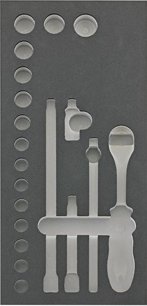 Werkzeugmodul 1/3 leer Steckschl. 3/8" FORTIS