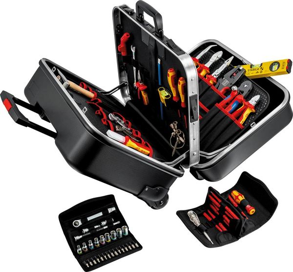 lag189160.jpg Werkzeugsortiment Twin Elektro 63-teilig im Trolley Knipex