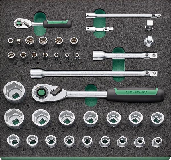 pre129636.jpg Werkzeugmodul 2/3 Steckschlüssel 1/4+1/2" TCS1 821/38 Stahlwille