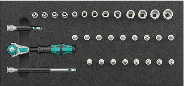 pre128287.jpg Werkzeugmodul 1/3 Steckschlüssel 1/4" Zyklop und Haltefunktion Wera