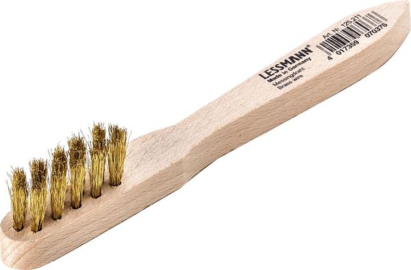 Zündkerzenbürste Messing gewellt 0,15x150mm Lessmann