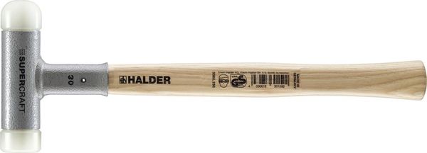 Schonhammer SUPERCRAFT 40mm m. 1 abger. Kopf rückschlagfrei HALDER
